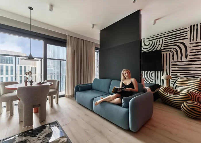 Apartman Towarowa Towers Parking & Gym - 23&24 Floor Sky High By Downtown Varsó