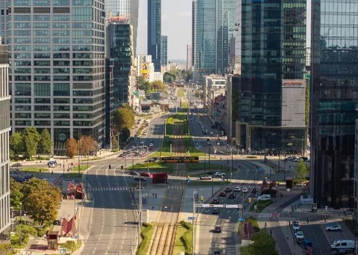 דירה Towarowa Towers Parking & Gym - 23&24 Floor Sky High By Downtown *